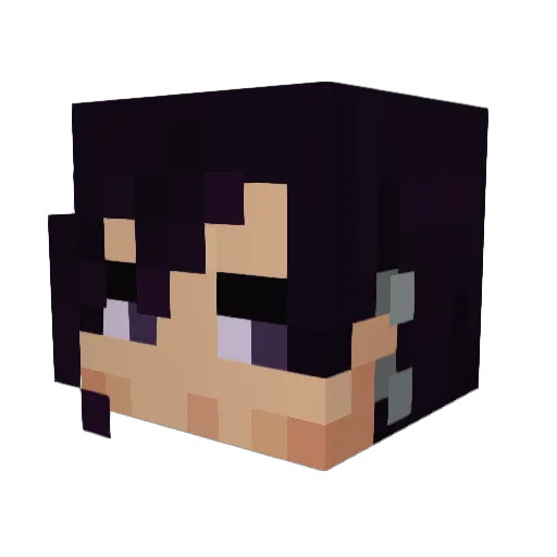 Noctinium Minecraft avatar head, 3D render