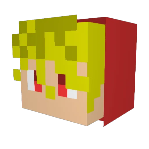 Noctis187552 Minecraft avatar head, 3D render