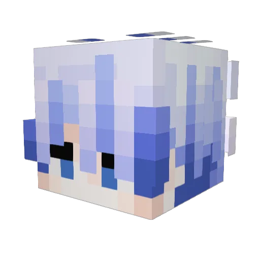 Noctivaryn Minecraft avatar head, 3D render