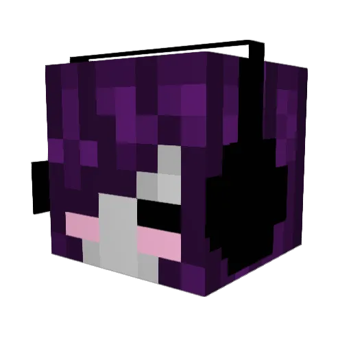 NocturnRose Minecraft avatar head, 3D render