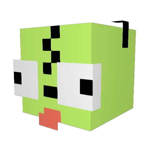 NocturneBr Minecraft avatar head, 3D render