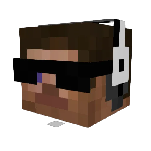 Nod4ri Minecraft avatar head, 3D render