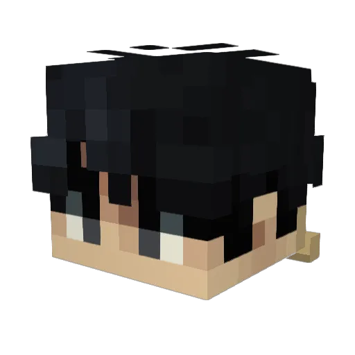 NodGz Minecraft avatar head, 3D render