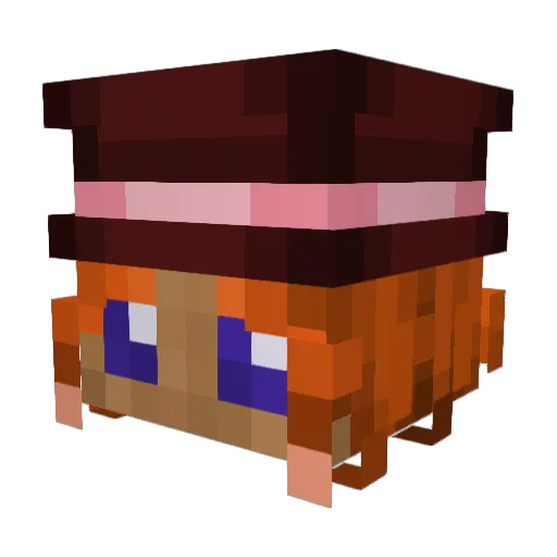 Noddii Minecraft avatar head, 3D render