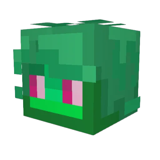 NodgixN Minecraft avatar head, 3D render