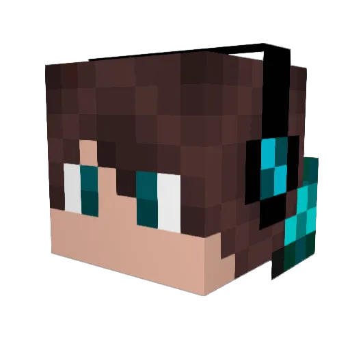 Nodi_69 Minecraft avatar head, 3D render