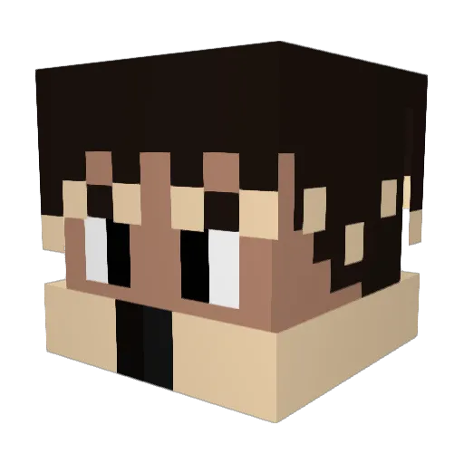 Nodif3thann Minecraft avatar head, 3D render
