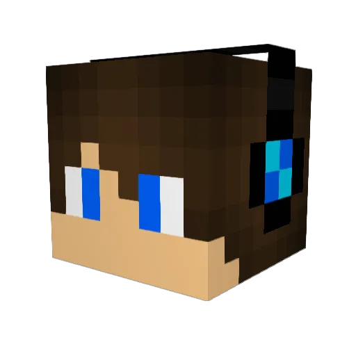 Nodispajdi Minecraft avatar head, 3D render