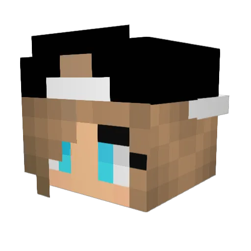 Nodoka89 Minecraft avatar head, 3D render