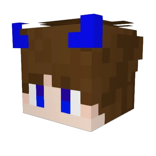 Nodopas Minecraft avatar head, 3D render
