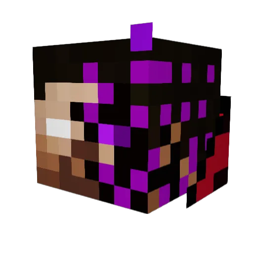 Nods7 Minecraft avatar head, 3D render