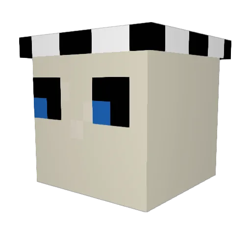 NodtI Minecraft avatar head, 3D render