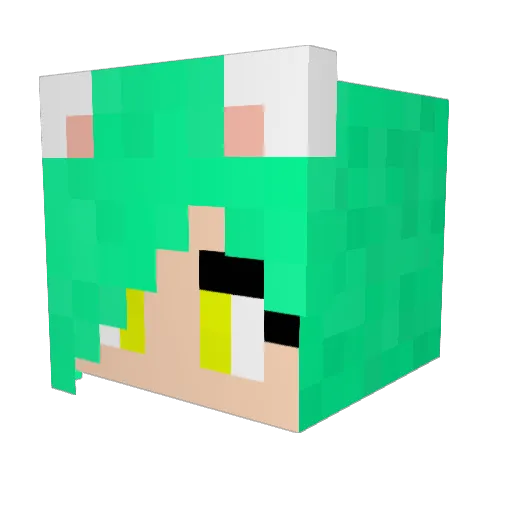 NodzomiSempai Minecraft avatar head, 3D render