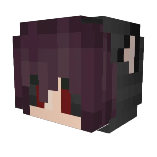 NoeHeart Minecraft avatar head, 3D render