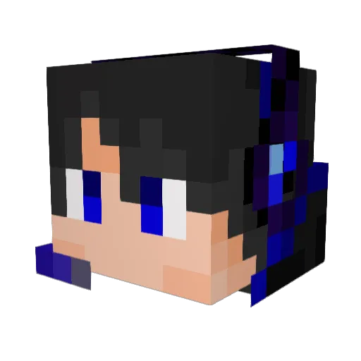 NoeKuma Minecraft avatar head, 3D render