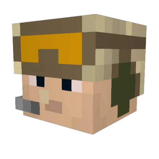 Noegi22 Minecraft avatar head, 3D render
