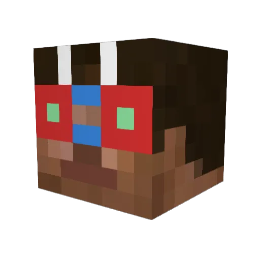 Noeisdas Minecraft avatar head, 3D render