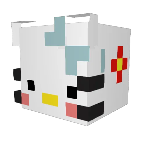 Noelle789 Minecraft avatar head, 3D render