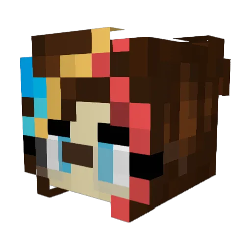 NoelleGrey Minecraft avatar head, 3D render
