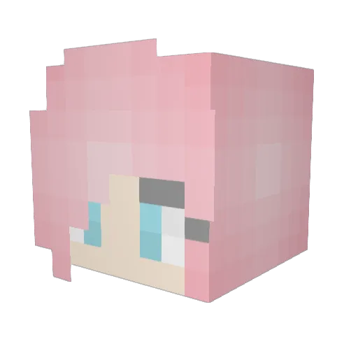 NoelleW Minecraft avatar head, 3D render