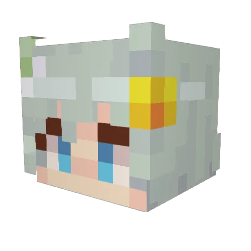 Noelle_w_ Minecraft avatar head, 3D render
