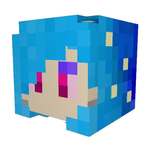 Noelledritch Minecraft avatar head, 3D render