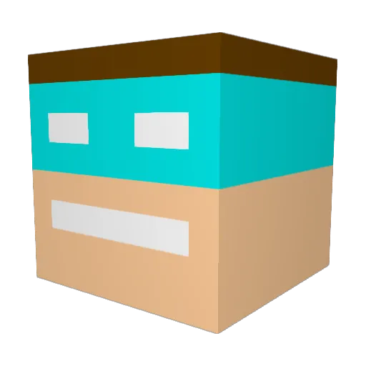 Noelyannic Minecraft avatar head, 3D render