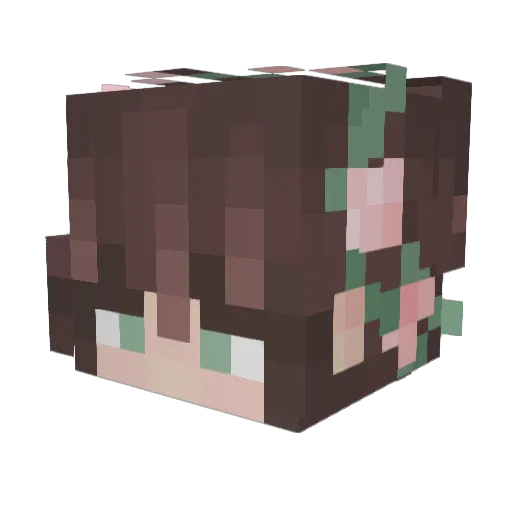 NoemiLovesU Minecraft avatar head, 3D render