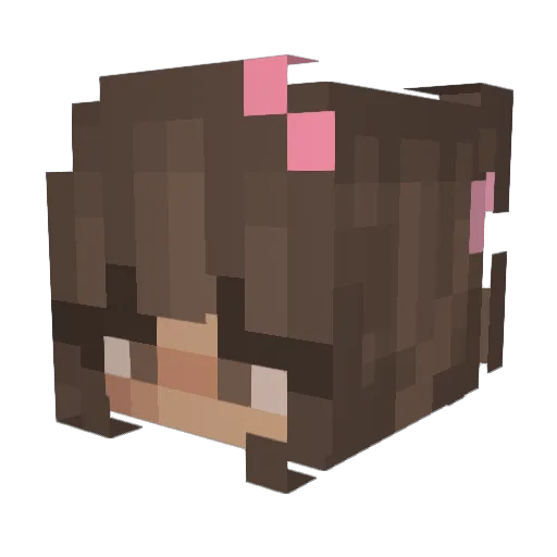 Noeminoux Minecraft avatar head, 3D render