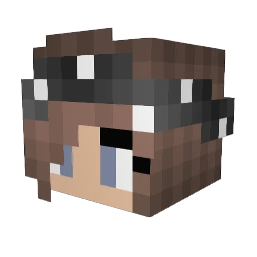 NoenoeGirl Minecraft avatar head, 3D render