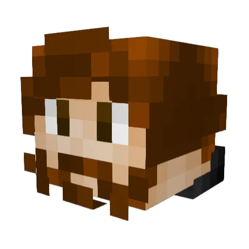 Nofamet Minecraft avatar head, 3D render
