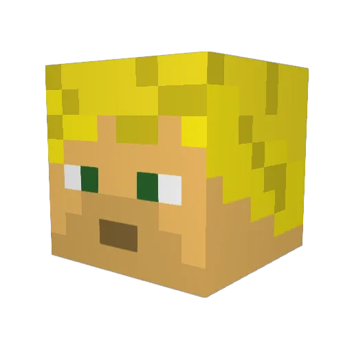 NofearNomiss Minecraft avatar head, 3D render