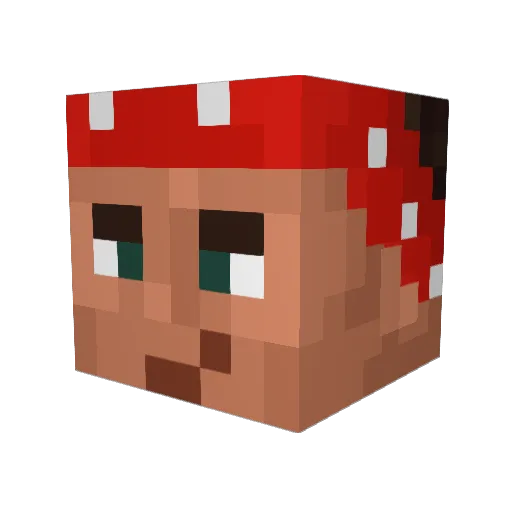 Noffapp Minecraft avatar head, 3D render