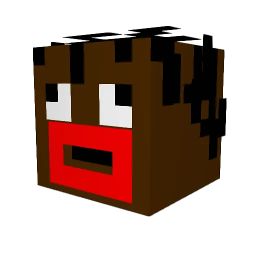 Nogassio Minecraft avatar head, 3D render