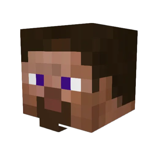Nogitsu Minecraft avatar head, 3D render