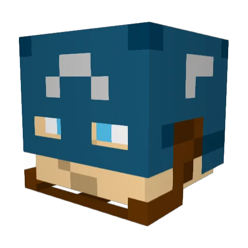 Nogitsunee Minecraft avatar head, 3D render