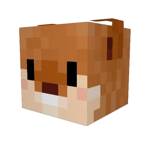 Nogr0m Minecraft avatar head, 3D render