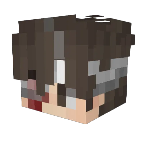 NoguerX Minecraft avatar head, 3D render
