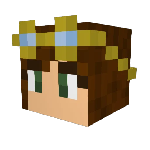 Nogwie Minecraft avatar head, 3D render