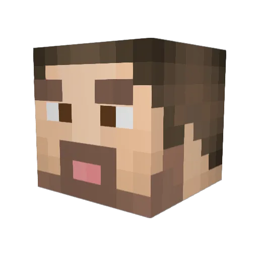 Nogymoon Minecraft avatar head, 3D render