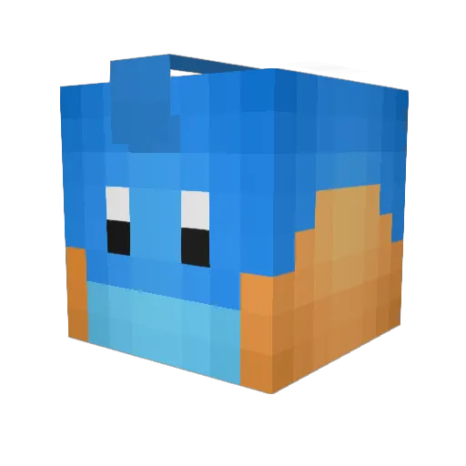 Nohatram Minecraft avatar head, 3D render