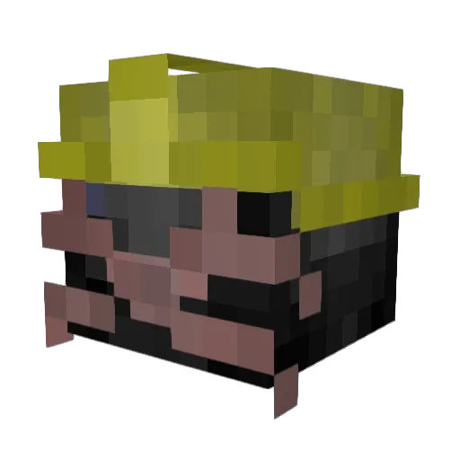 Nohex Minecraft avatar head, 3D render