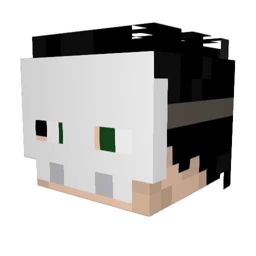Nohmadt Minecraft avatar head, 3D render