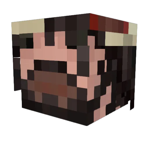 Nohyls Minecraft avatar head, 3D render