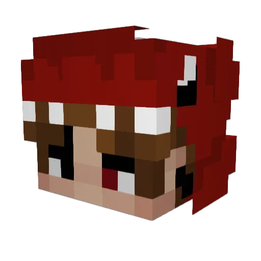 NoiIndo Minecraft avatar head, 3D render