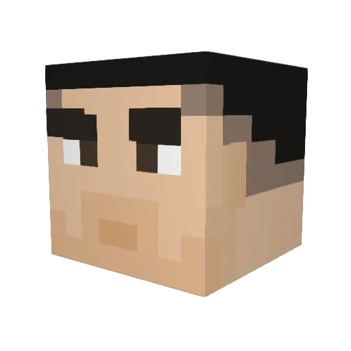 NoiORG Minecraft avatar head, 3D render