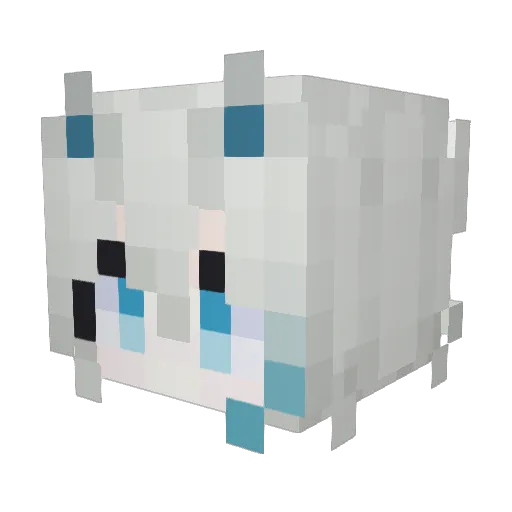 NoiR_Project Minecraft avatar head, 3D render