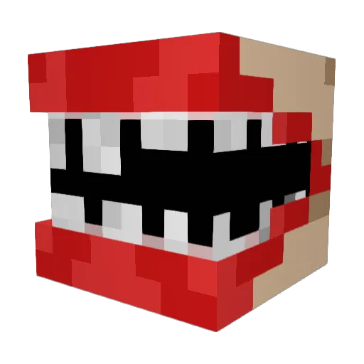 NoiceCreamMan Minecraft avatar head, 3D render
