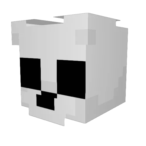 Noidicy Minecraft avatar head, 3D render
