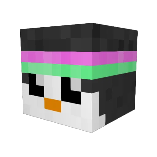 Noir1 Minecraft avatar head, 3D render